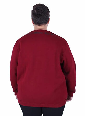 Starbattal Büyük Beden Bisiklet Yaka 3ip Sweat Dream 25715 MURDUM