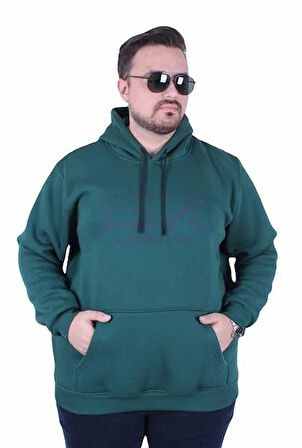 Starbattal Büyük Beden 3ip Kapüşonlu Sweat Let's Go 25720 NEFTI