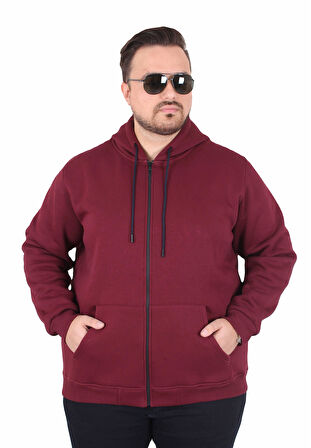 Starbattal Büyük Beden Unisex Kapüşonlu 3ip Sweat 11701 MURDUM