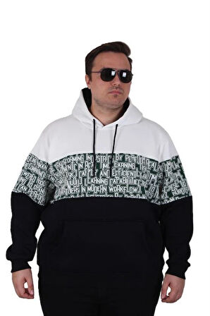 Starbattal Büyük Beden Kapüşonlu 3ip Sweat Transforming 25713 EKRU