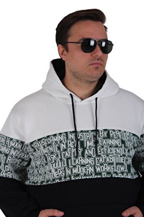 Starbattal Büyük Beden Kapüşonlu 3ip Sweat Transforming 25713 EKRU