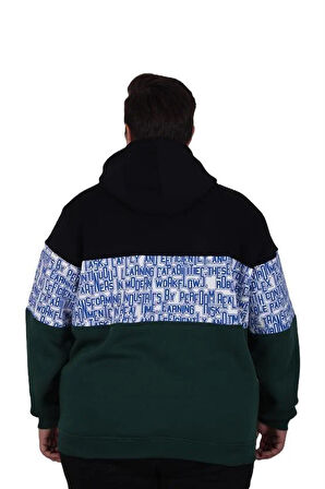 Starbattal Büyük Beden Kapüşonlu 3ip Sweat Transforming 25713 LACIVERT