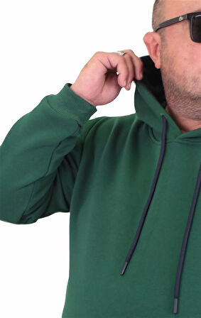 Starbattal Büyük Beden Erkek Basic Sweat Kapüşonlu 11700 NEFTI