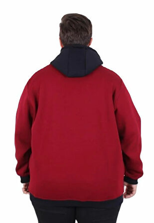 Starbattal Büyük Beden Kapüşonlu 3ip Sweat Beauty 25714 MURDUM