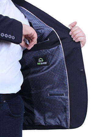 Starbattal Erkek Büyük Beden 4 Drop Blazer Zaha Ceket 500603 LACIVERT
