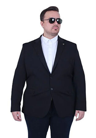Starbattal Erkek Büyük Beden 4 Drop Blazer Zaha Ceket 500603 SIYAH