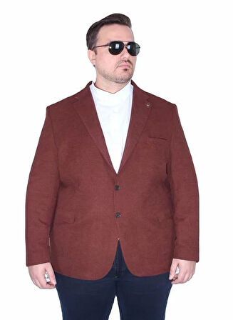 Starbattal Erkek Büyük Beden 4 Drop Blazer Şönili Ceket 500602 TABA