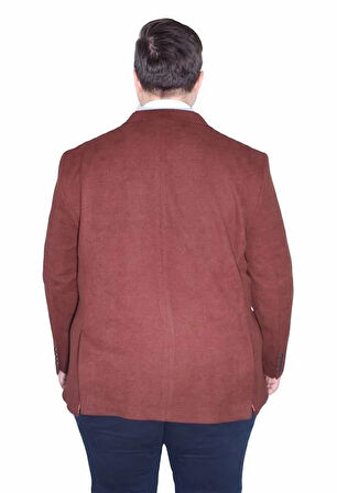 Starbattal Erkek Büyük Beden 4 Drop Blazer Şönili Ceket 500602 TABA