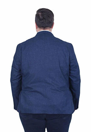 Starbattal Erkek Büyük Beden 6 Drop Blazer Gio Ceket 500604 LACIVERT