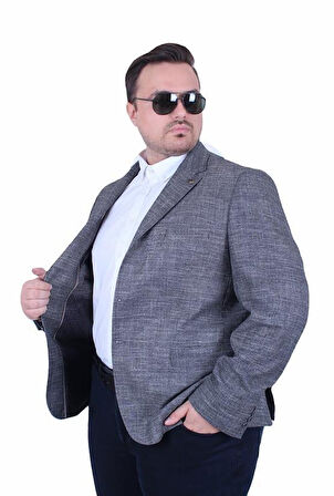 Starbattal Erkek Büyük Beden 6 Drop Blazer Tuna Ceket 500601 SIYAH