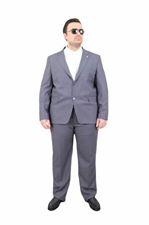 Starbattal Erkek Büyük Beden 6 Drop Takım Elbise PARIS 071010 FUME