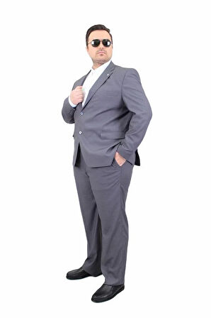 Starbattal Erkek Büyük Beden 6 Drop Takım Elbise PARIS 071010 FUME