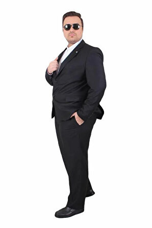 Starbattal Erkek Büyük Beden 6 Drop Takım Elbise PARIS 071010 SIYAH