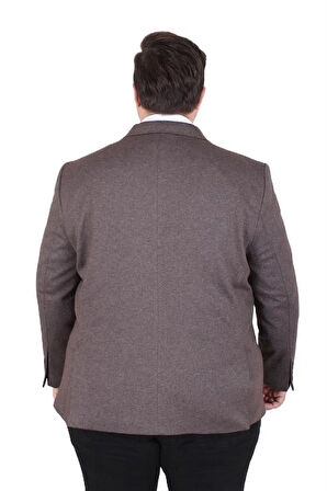 Starbattal Erkek Büyük Beden 4 Drop Blazer Sedef Ceket 500606 KAHVERENGİ
