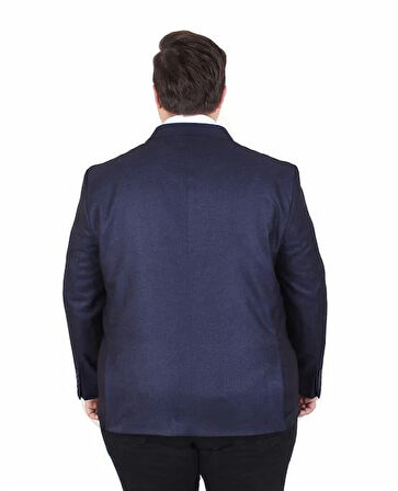 Starbattal Erkek Büyük Beden 4 Drop Blazer Oskar Ceket 500607 LACIVERT