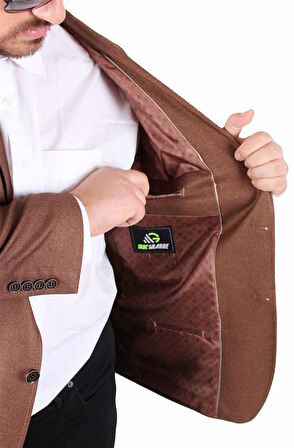 Starbattal Erkek Büyük Beden 4 Drop Blazer Oskar Ceket 500607 TABA