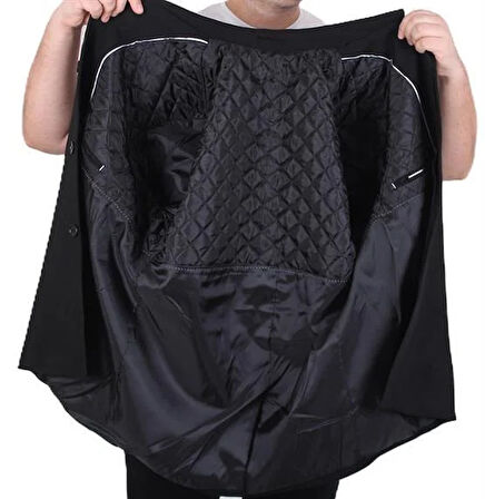 Starbattal Erkek Büyük Beden Kaşmir Kaban 103008 SIYAH