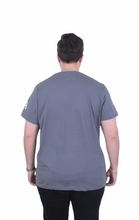 Starbattal Erkek Büyük Beden Sıfır Yaka Tişört Imagine 26132 FUME