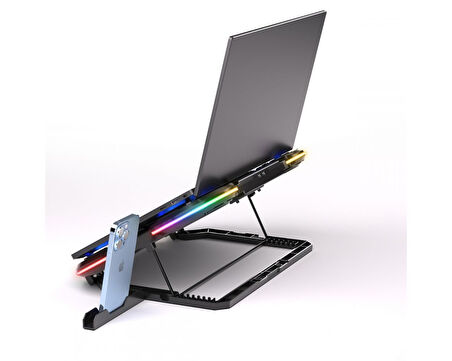 Frisby FNC-5270ST 1*80+4*100 fanlı notebook RGB stand