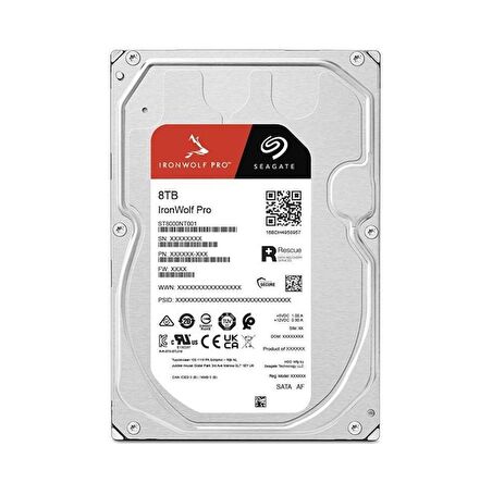 Seagate Ironwolf Pro ST8000NT001 Sata 3.0 3.5 inç 8 TB Harddisk