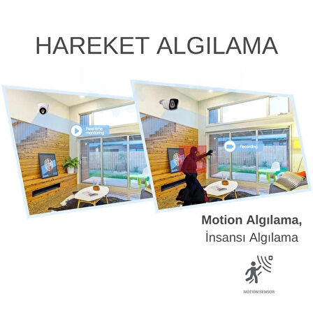ARNA 2MP 3.6 MM SU GEÇİRMEZ 8 DIŞ KAMERALI HAREKET ALGILAMALI 250 GB HDD DAHİL AHD GÜVENLİK SETİ - ST82250