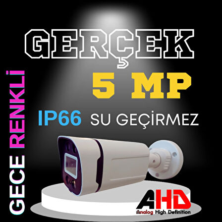 ARNA 5 MP GECE RENKLİ YÜZ TANIMA SESLİ H.265 250 GB HDD DAHİL 8 KAMERALI AHD GÜVENLİK SETİ - ST85250