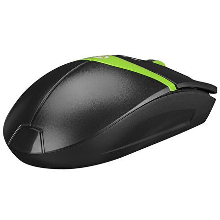 Everest SM-220 Usb Optik 3D siyah-yeşil mouse