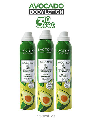 Avocado Panthenol Plus Body Lotion-- 3'lü Set