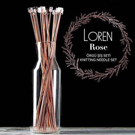 Loren Rose 35cm Örgü Şişi Seti