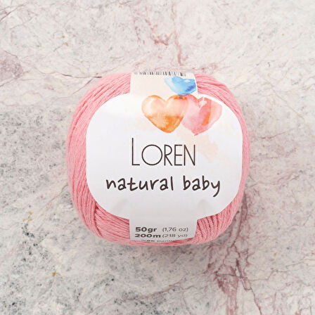 Sylar Loren Natural Baby Pembe El Örgü İpi - R103 - 33931