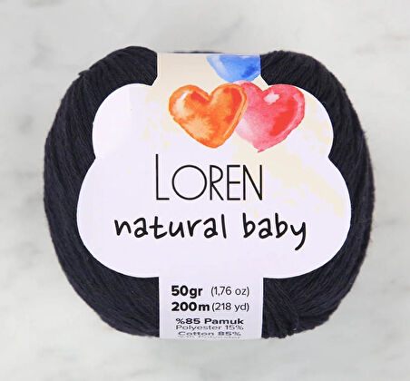 Loren Natural Baby Lacivert El Örgü İpi - R005 - 33940