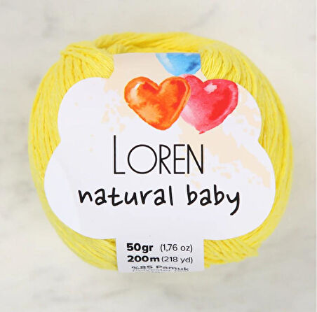 Loren Natural Baby Sarı El Örgü İpi - R086 - 33942