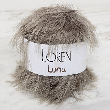 Sylar Loren Luna Tavşan Tüyü Bej El Örgü İpi - R085 - 34008