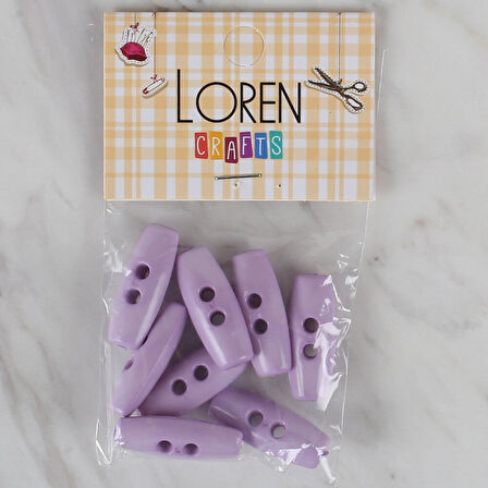 Loren Crafts lila 8 li çoban düğmesi - 60