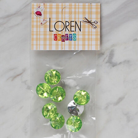 Loren Crafts yeşil 8 li düğme - 211