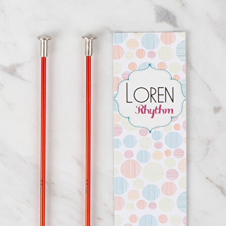 Loren Rythm 2,5mm Kırmızı Renkli Metal Örgü Şişi