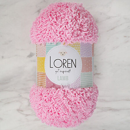 Loren Lamb Pembe El Örgü İpi - R082