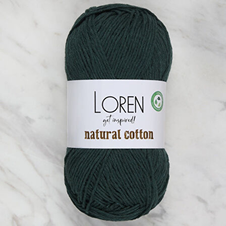 Loren Natural Cotton Yeşil El Örgü İpi - R073