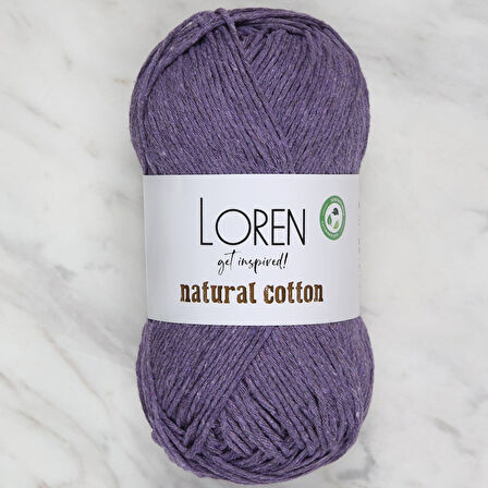 Loren Natural Cotton Mor El Örgü İpi - R093