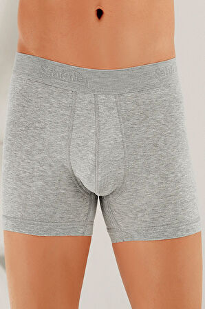 Likralı Yazılı Torbalı Boxer Lacivert Me031
