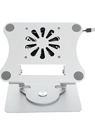 Daytona J41 360° Döner metal fanlı notebook stand, açık gri