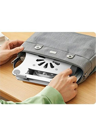 Daytona J41 360° Döner metal fanlı notebook stand, açık gri