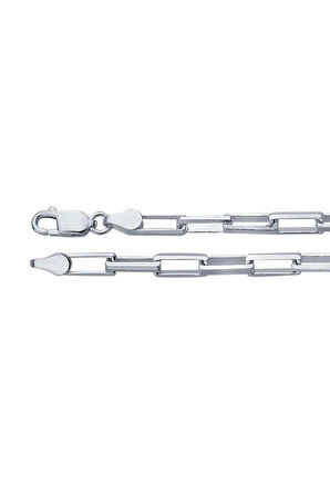 925 Ayar Gümüş Italyan Model Zincir Model Bileklik 5 Mm