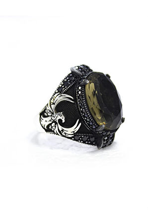 925 Ayar Gümüş Anka Kuşu Model Sultanit Taşlı Yüzük