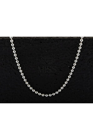925 Ayar Gümüş Unisex Tırnak Makası Model Gümüş Top Zincir 2,5 Mm