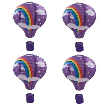  Dekoratif Renkli Kağıt Dilek Feneri Balonu Renkli Uçan Balon