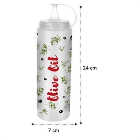 Sylar Şeffaf Kapaklı Sızdırmaz Yağlık Sosluk Şişesi Plastik Yağdanlık Master Chef AP-9471
