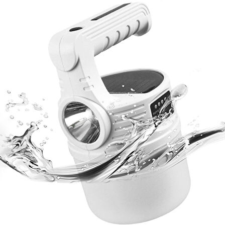 Sylar LED Güneş Enerjili Kamp Lambası–2000 Lümen Süper Parlak, 5 Aydınlatma Modlu,USB ile Şarj Edilebilir Dış Mekan,Asılabilir Torch El Feneri