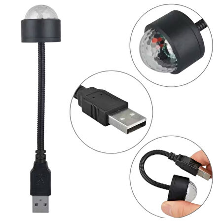 Sylar USB Sese Duyarlı 8 Farklı Mod Işıklı LED Atmosfer Işığı – Ambiyans Aydınlatması