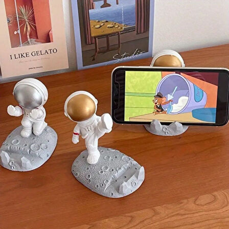 Sylar Mini Astronot Model Telefon ve Tablet Tutucu Standı